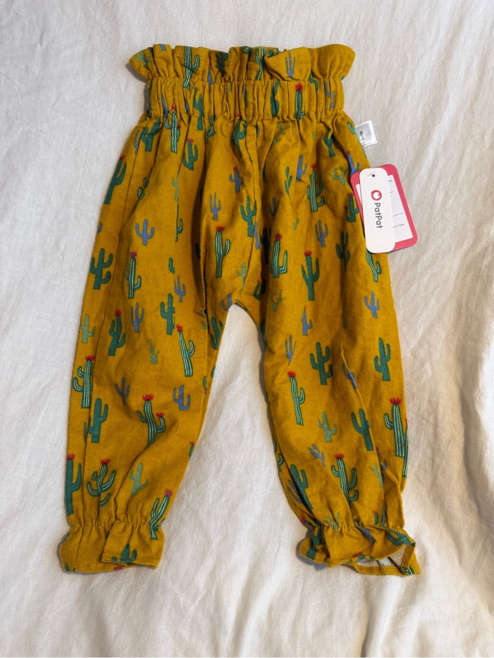 PatPat Mustard Cactus Print Kids Pants
